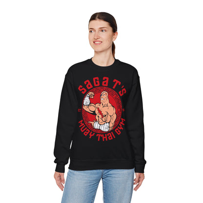 Sagat's Muay Thai Gym Unisex Heavy Blend™ Crewneck Sweatshirt - Athletic Style for Fitness Enthusiasts Black