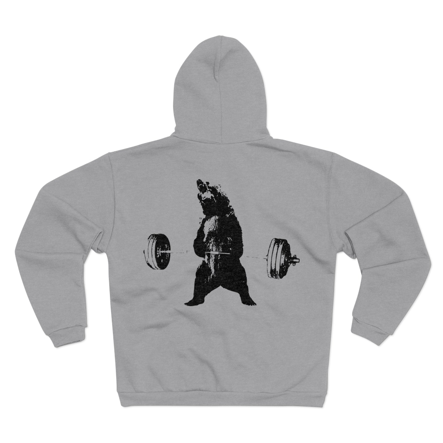 Bear Weightlifting Unisex Hooded Zip Sweatshirt - Fitness Inspired Apparel