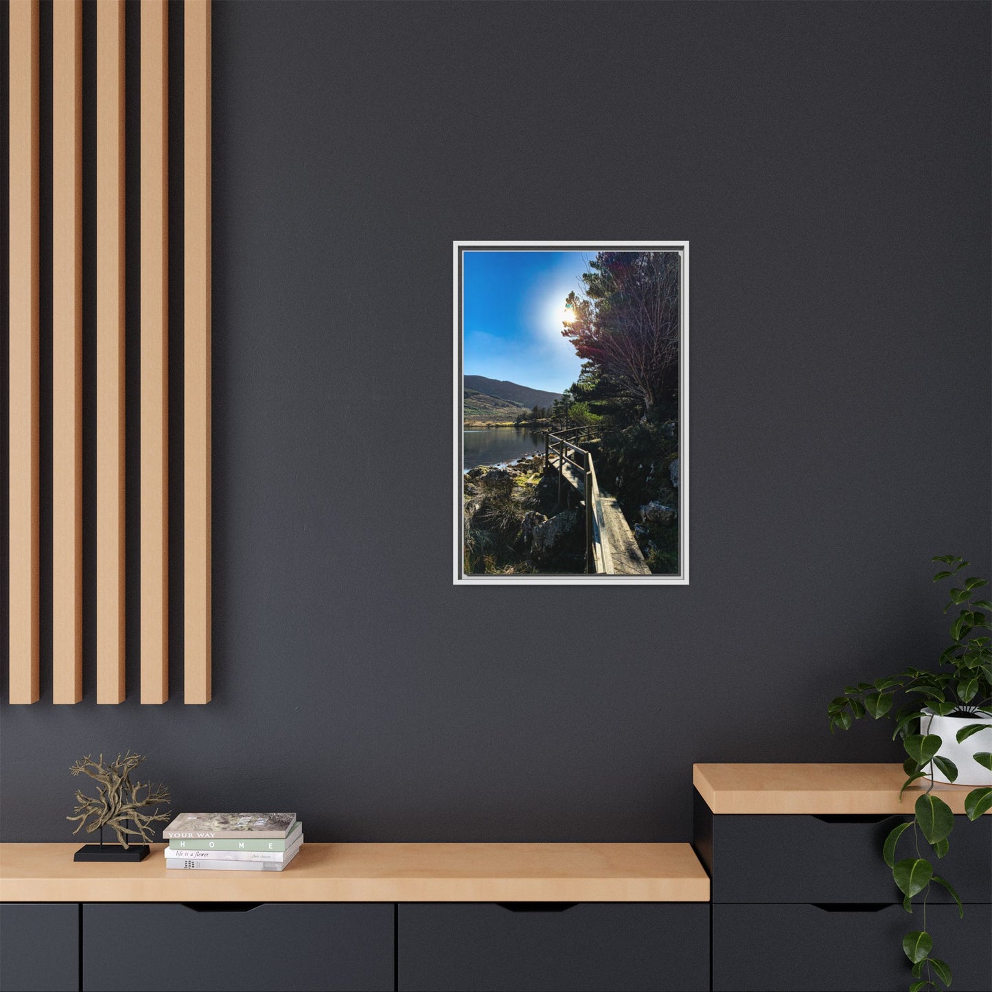 Glanteenassig Trail Matte Canvas, Framed (Multi-color)