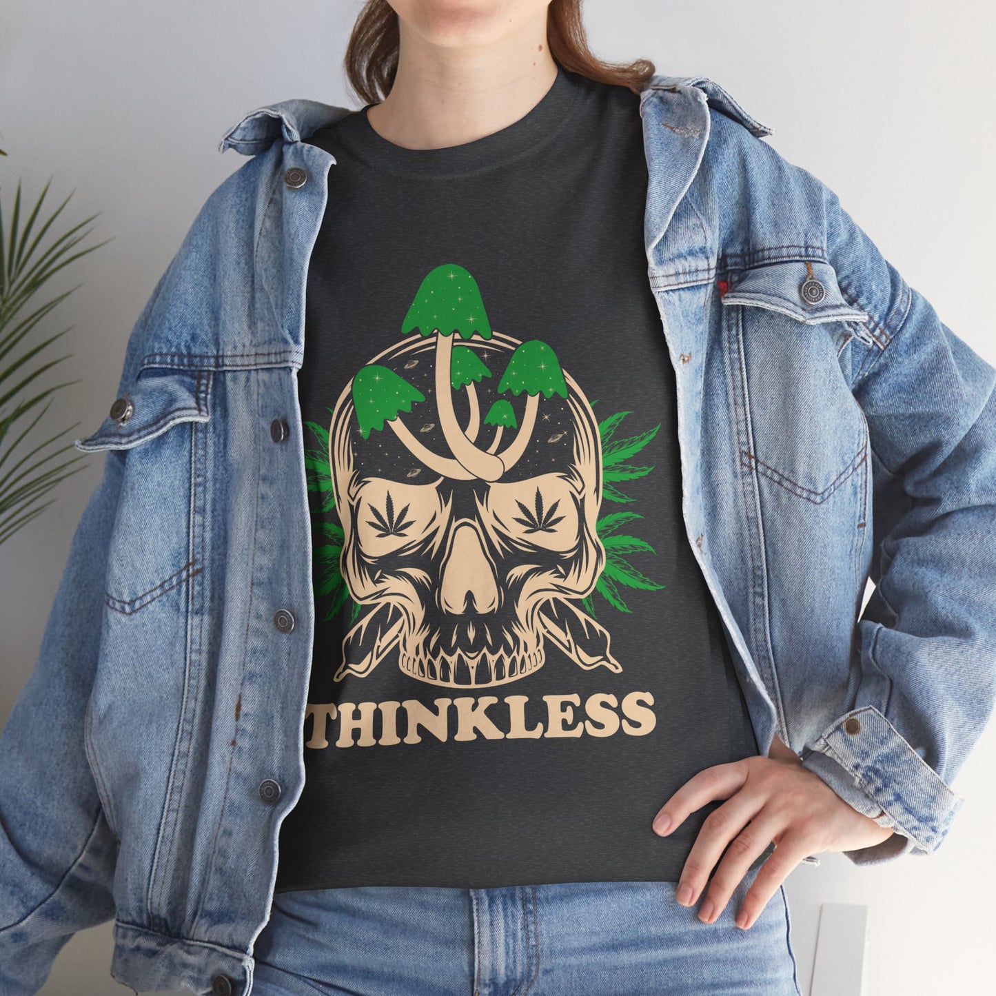 Mushroom Skull 'THINKLESS' T-Shirt
