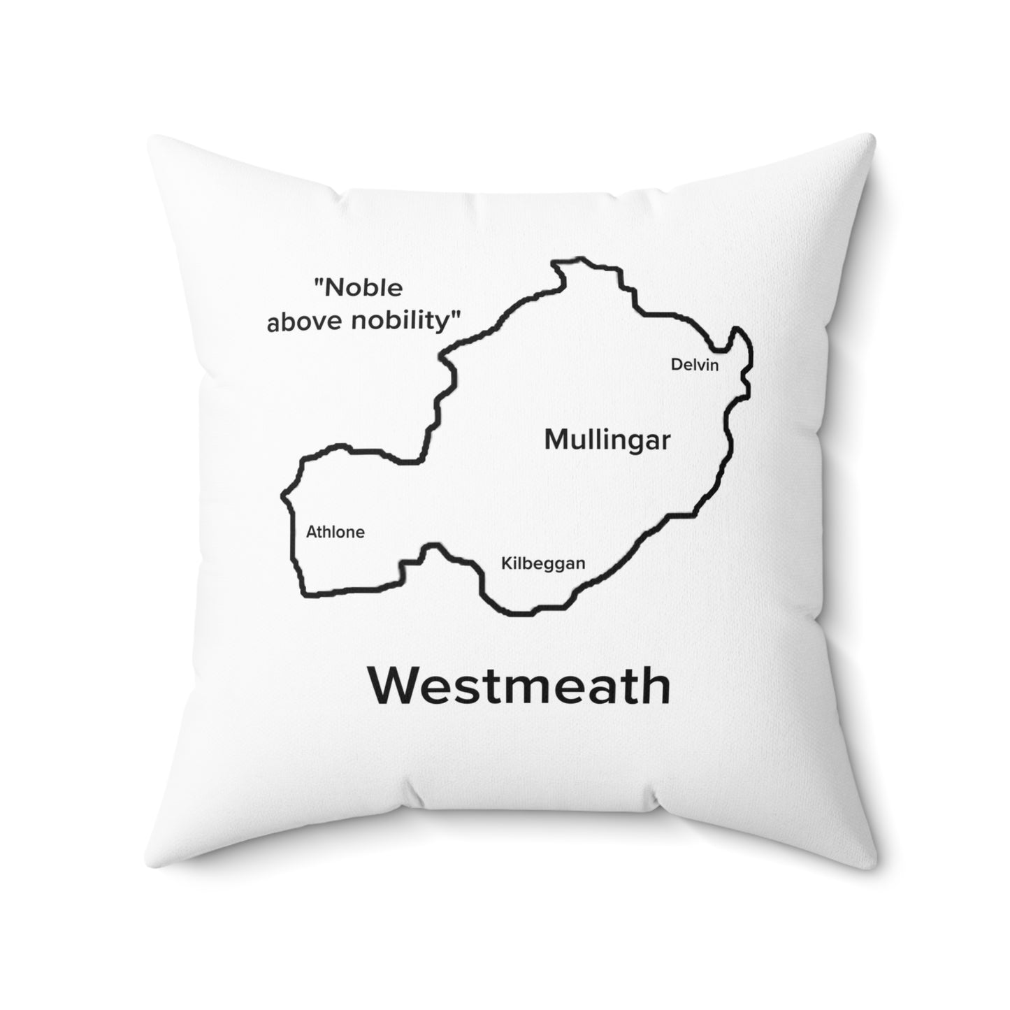Westmeath Spun Polyester Square Pillow White Edition 4 Sizes