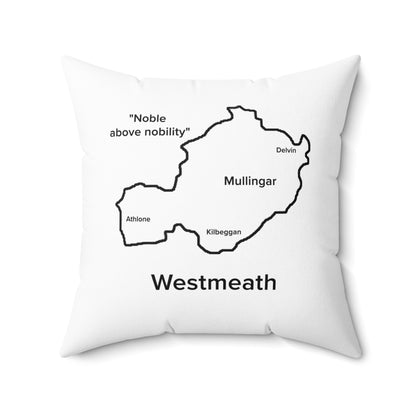 Westmeath Spun Polyester Square Pillow White Edition 4 Sizes