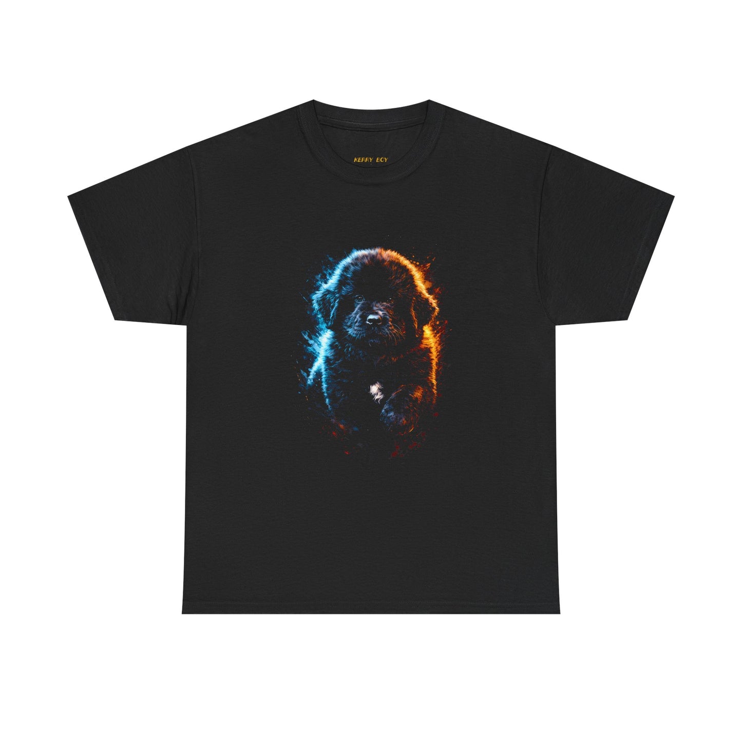 Graphic Tee — Neon Fire & Ice Skull Design