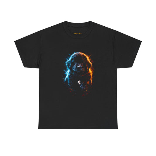 Graphic Tee — Neon Fire & Ice Skull Design