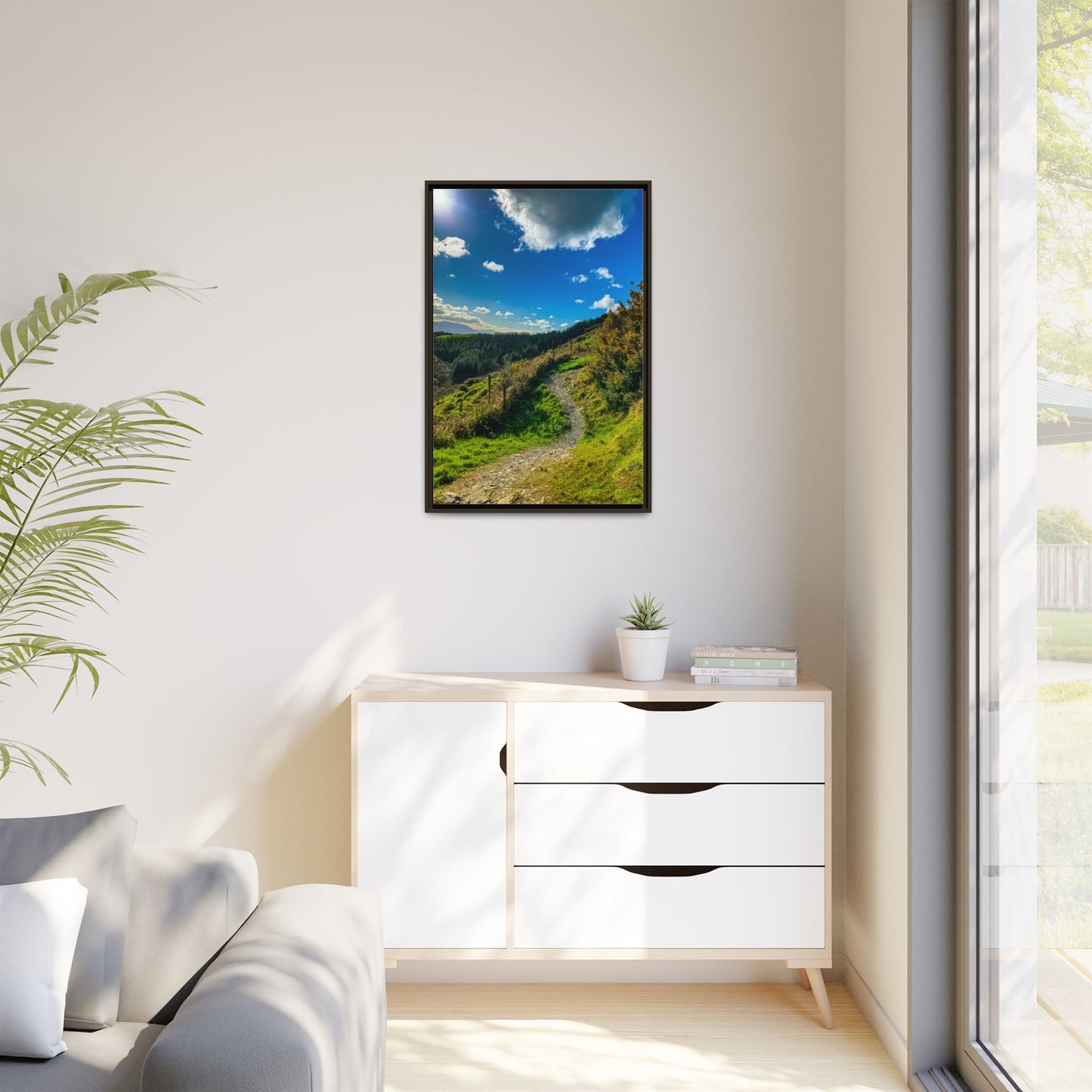 Glanageenty Forest Trail Matte Canvas, Framed (Multi-color)