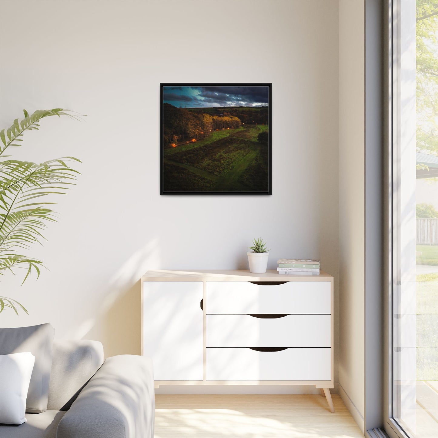 Listowel Town Park Matte Canvas, Framed (Multi-color)