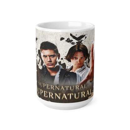 Supernatural Themed Ceramic Coffee Cup - 11oz & 15oz, Perfect Gift for Fans
