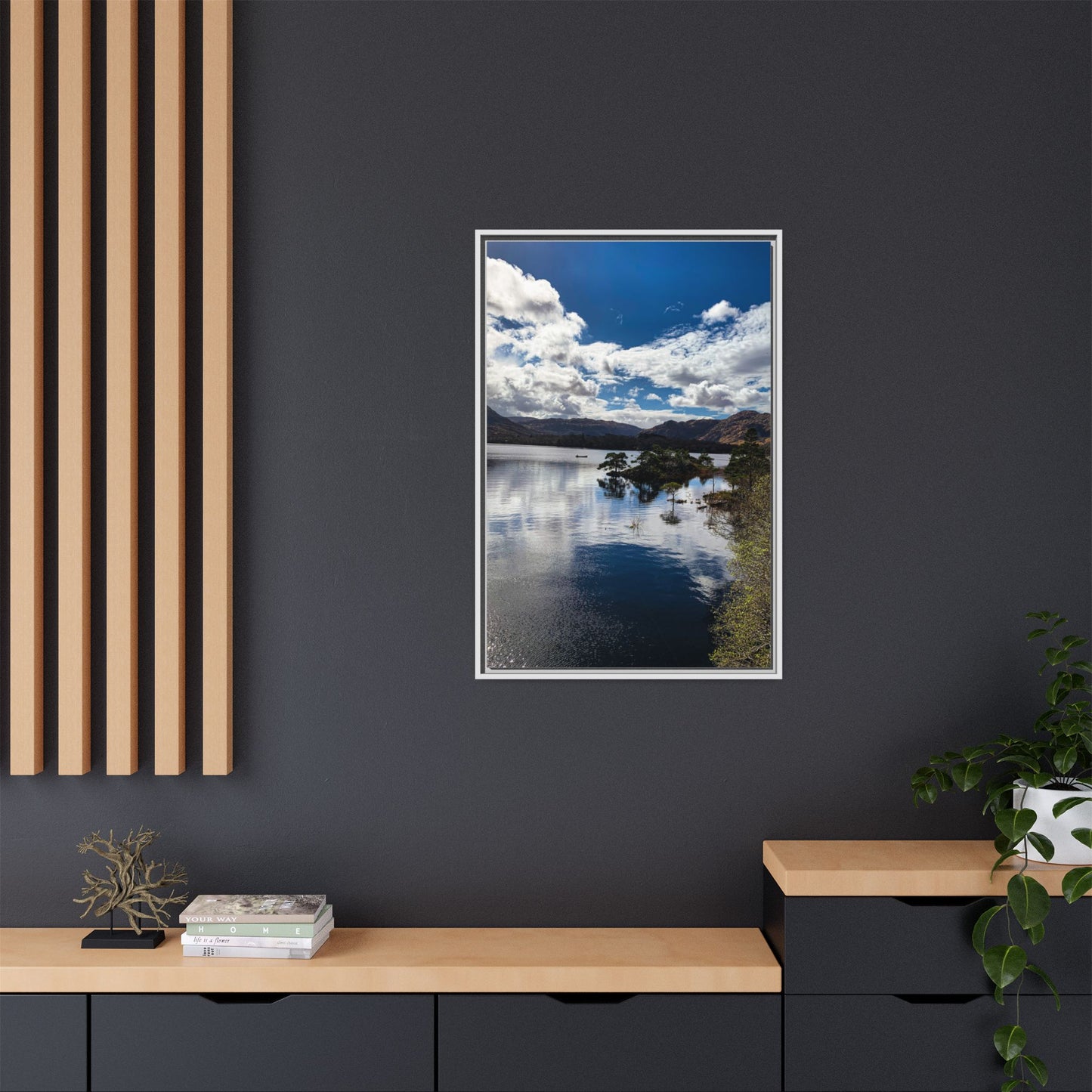 Lake Matte Canvas, Framed (Multi-color)