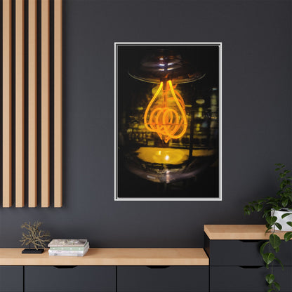Bulb Matte Canvas, Framed (Multi-color)