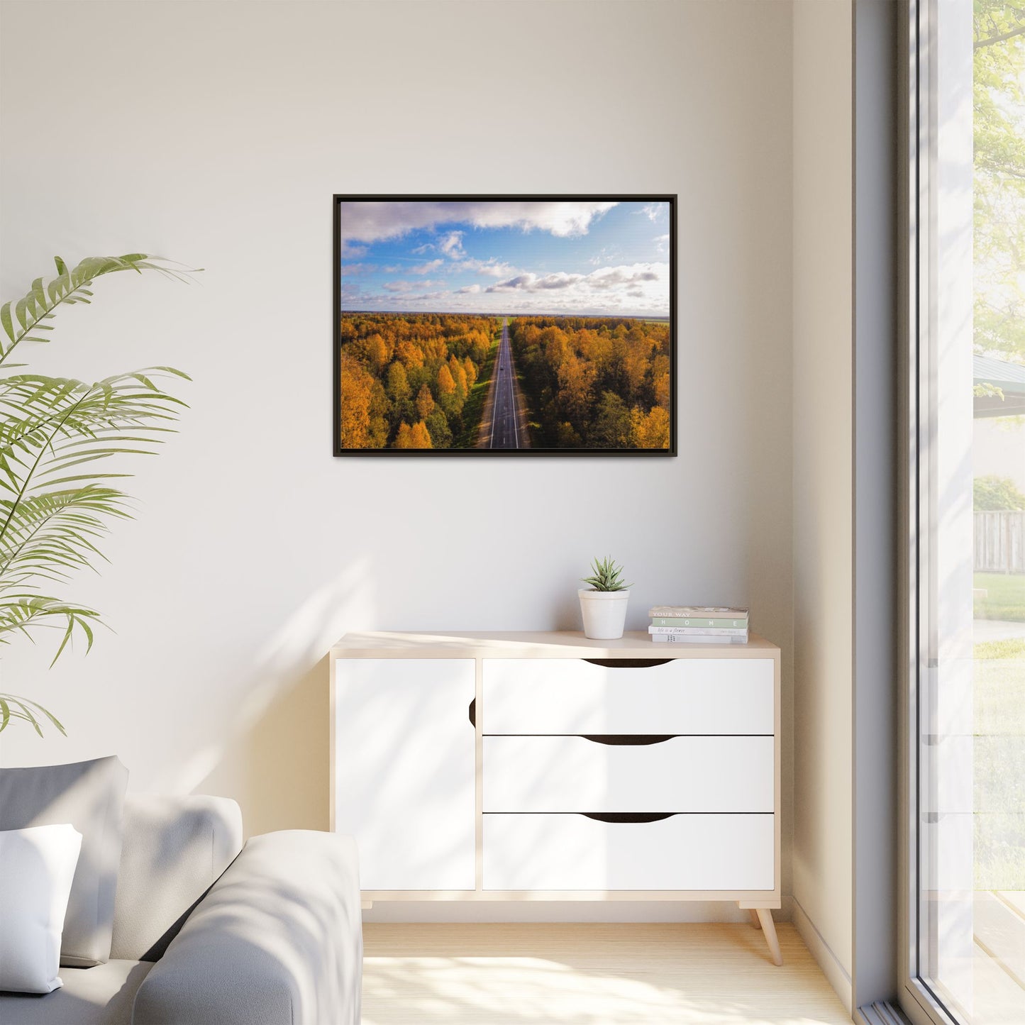 Somewhere In Lithuania Matte Canvas, Framed (Multi-color)