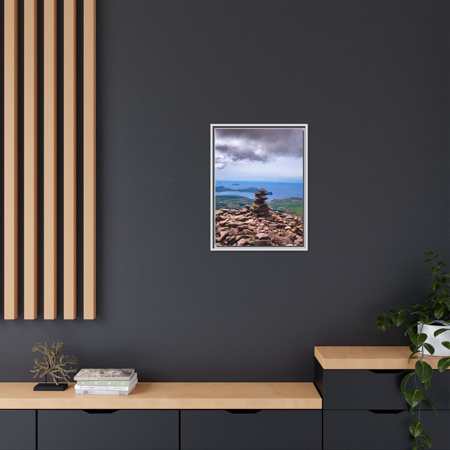 Mount Brandon Top Matte Canvas, Framed (Multi-color)