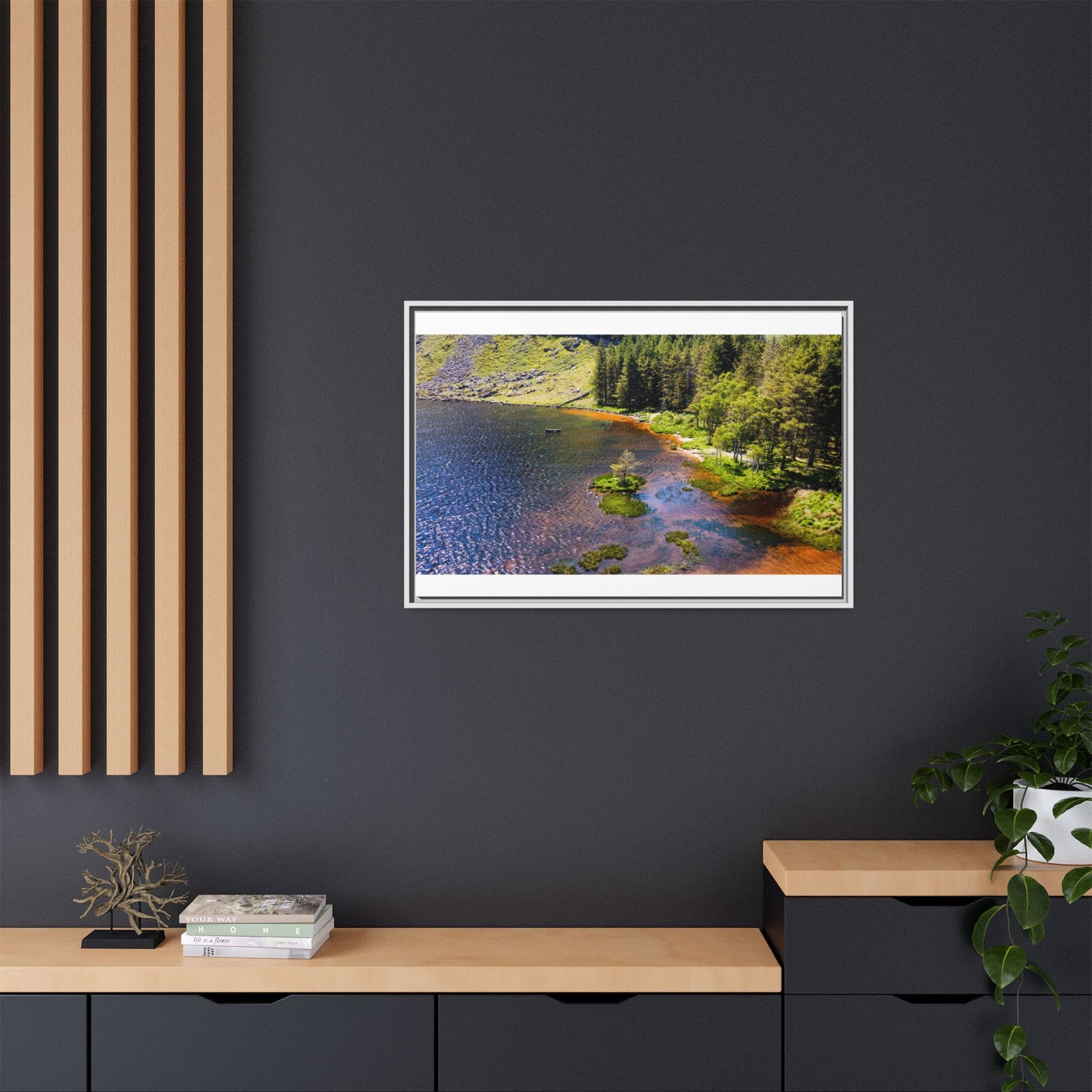 Gleanteenassig Forest Matte Canvas, Framed (Multi-color)