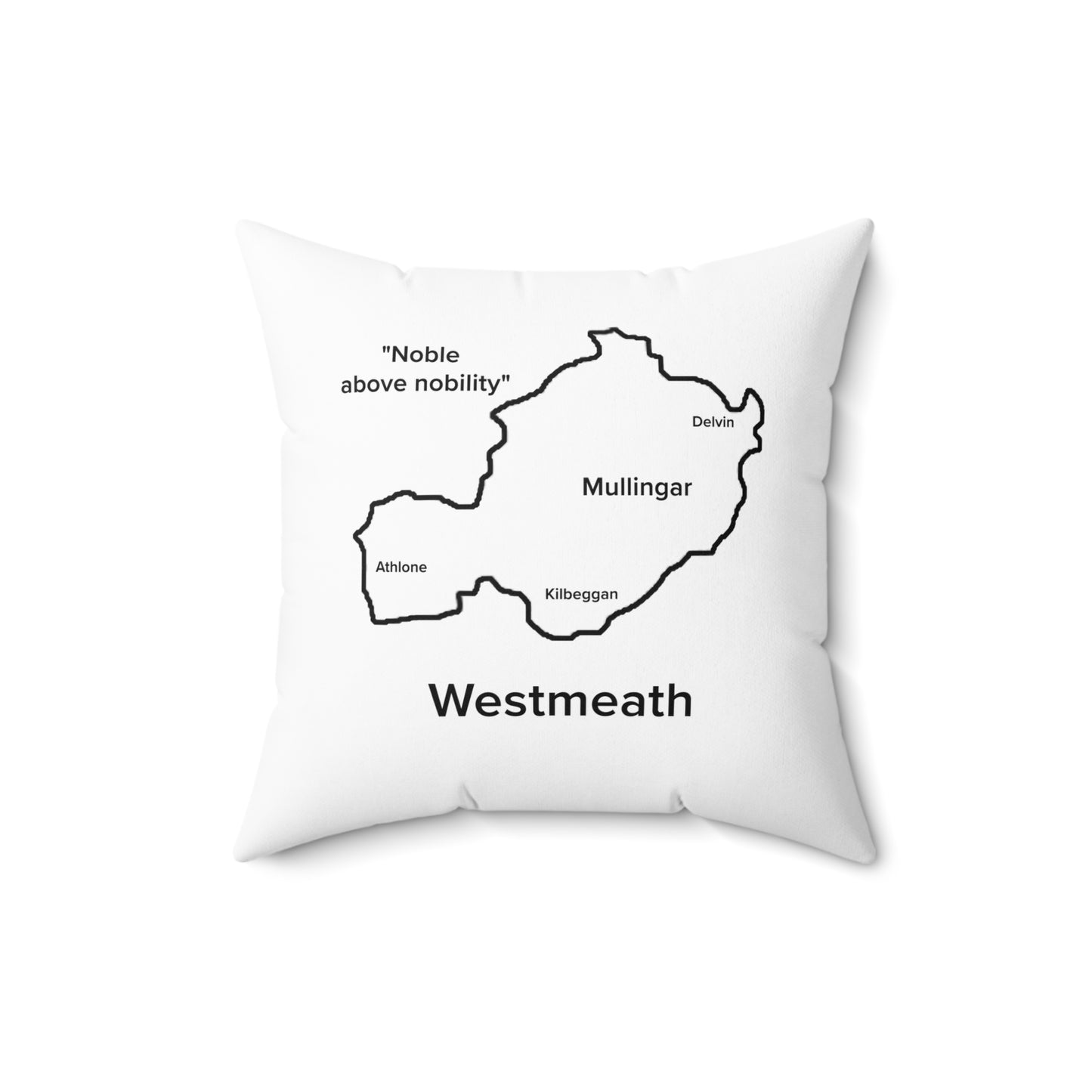 Westmeath Spun Polyester Square Pillow White Edition 4 Sizes