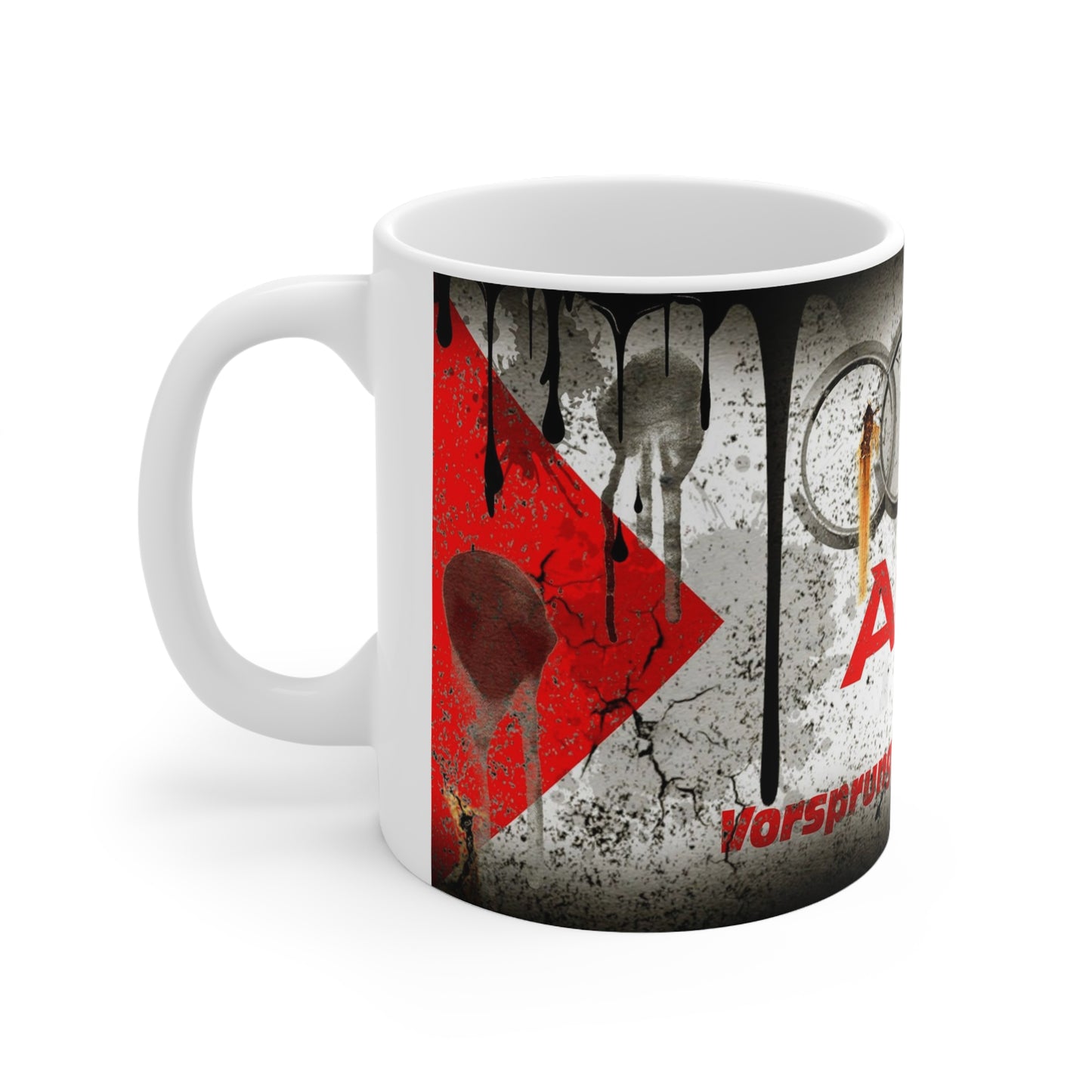 Audi Inspired Ceramic Coffee Cups - 11oz & 15oz, Perfect for Car Enthusiasts
