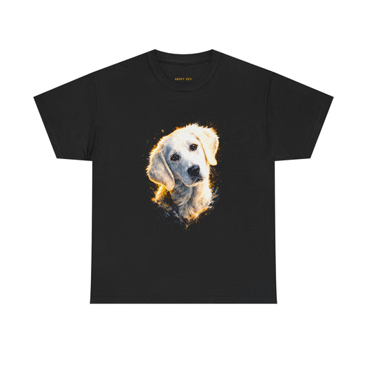 Golden Retriever Portrait Tee — Warm Photoreal Dog Shirt for Pet Lovers
