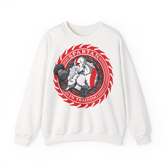 Unisex Heavy Blend™ Crewneck Sweatshirt - Spartan in Training White