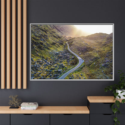 Valley Road Matte Canvas, Framed (Multi-color)