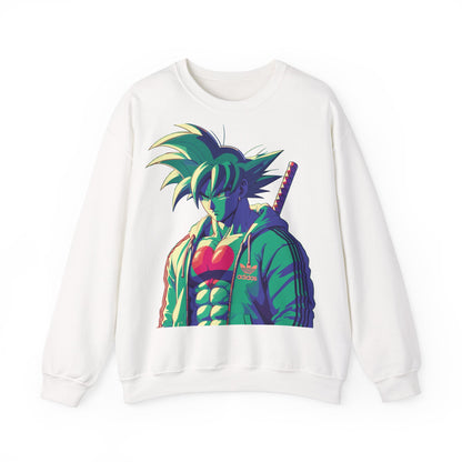 Unisex Heavy Blend™ Crewneck Sweatshirt - Retro Anime Hero Design