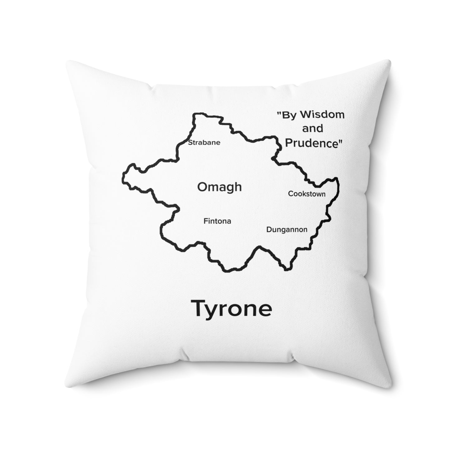 Tyrone Spun Polyester Square Pillow White Edition 4 Sizes