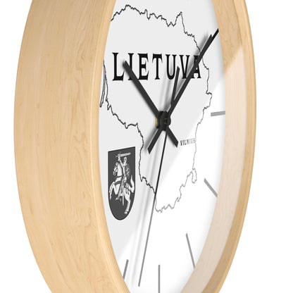 Lithuania Minimalistic Map Wall Clock - Modern Decor for Home & Office