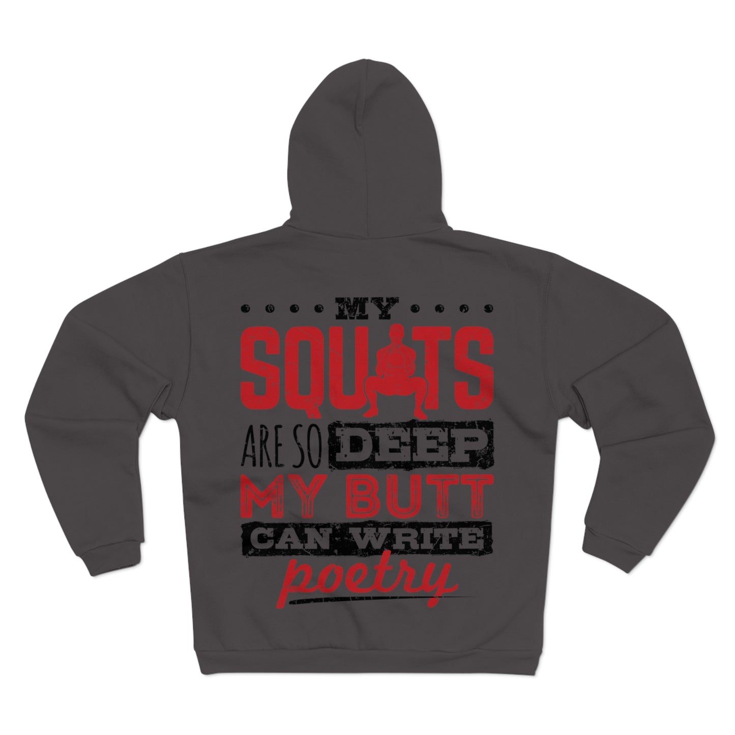 Funny Fitness Quote Unisex Hooded Zip Sweatshirt - Perfect for Gym Lovers