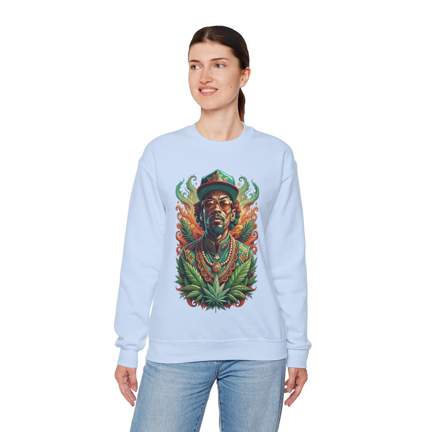 Reggae Lion — Rasta Portrait Graphic Sweatshirt
