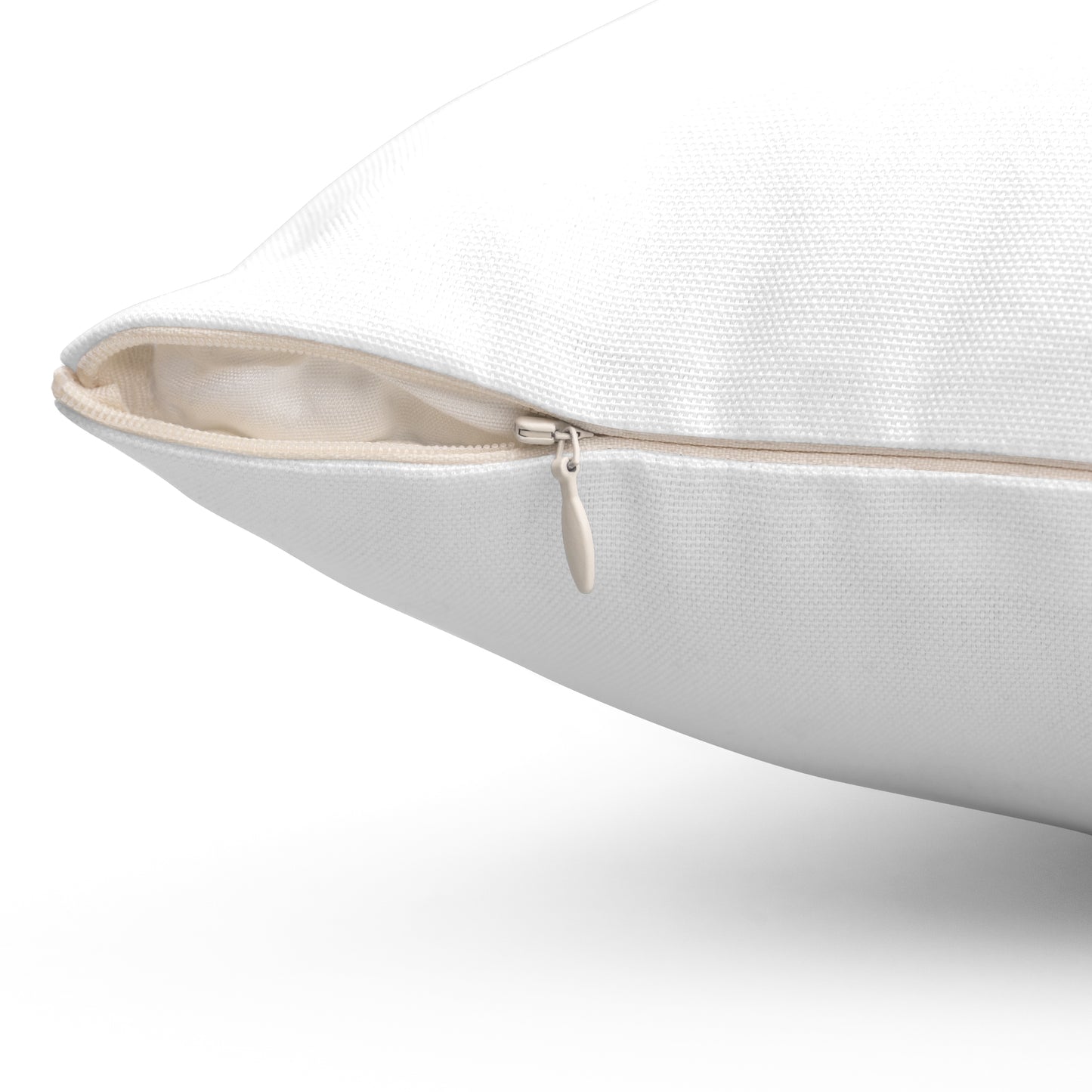 Limerick Spun Polyester Square Pillow White Edition 2 Sizes