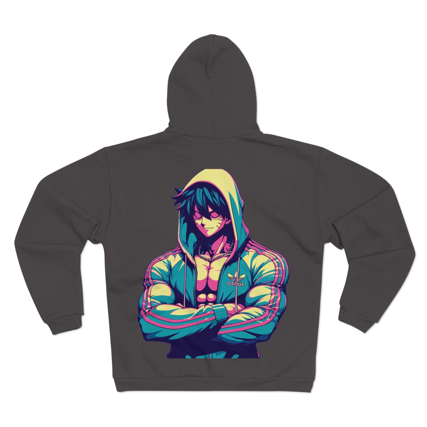 Calm Man Chilling Graphic Unisex Hooded Zip Sweatshirt
