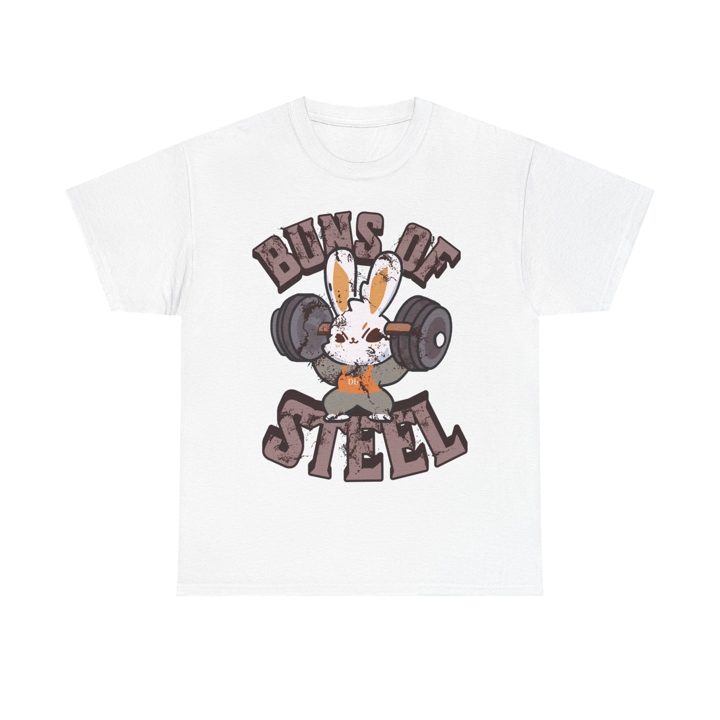 Buns of Steel Unisex Heavy Cotton Tee - Fun Fitness Humor T-Shirt for Gym Lovers