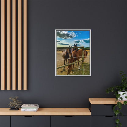 Horses Matte Canvas, Framed (Multi-color)