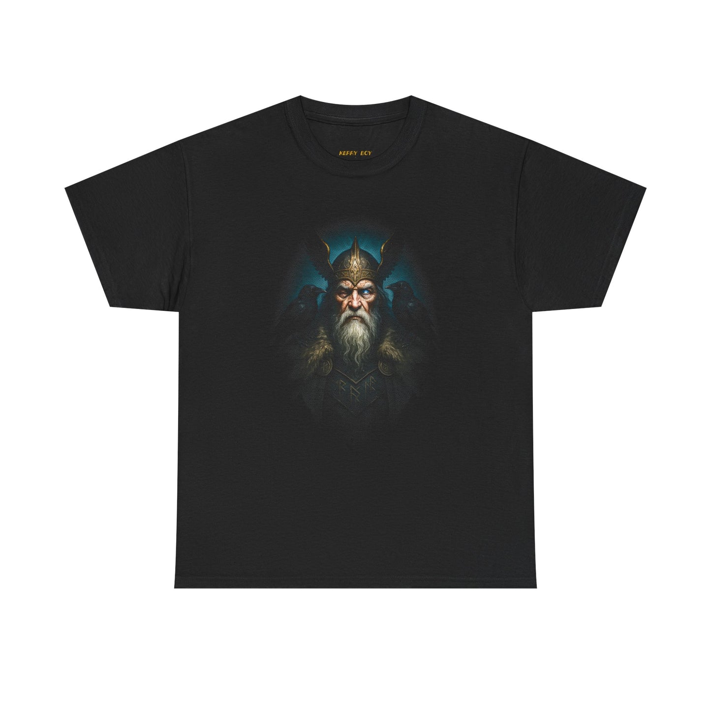 Viking Warrior Tee — Norse Odin Beard Helmet Graphic T‑Shirt
