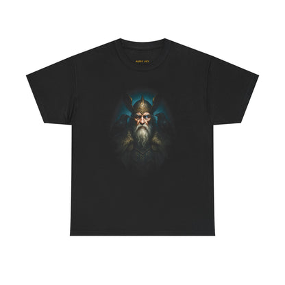 Viking Warrior Tee — Norse Odin Beard Helmet Graphic T‑Shirt