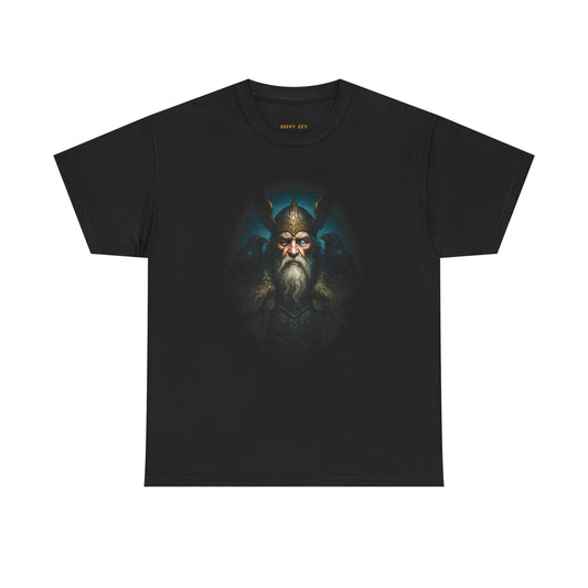 Viking Warrior Tee — Norse Odin Beard Helmet Graphic T‑Shirt