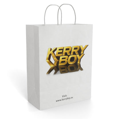 Kerry County Map Paper Gift Bag — Reusable Kraft & White Tote for Irish Gifts