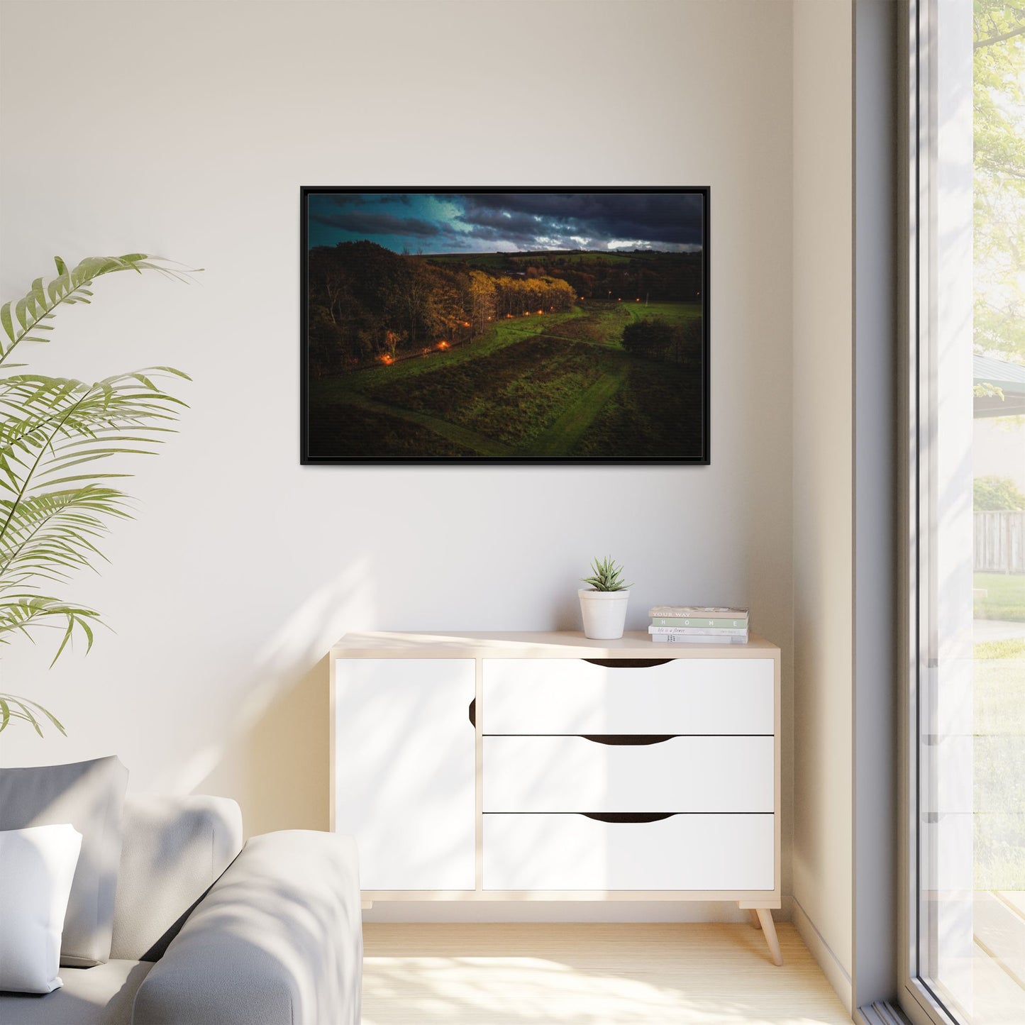 Listowel Town Park Matte Canvas, Framed (Multi-color)