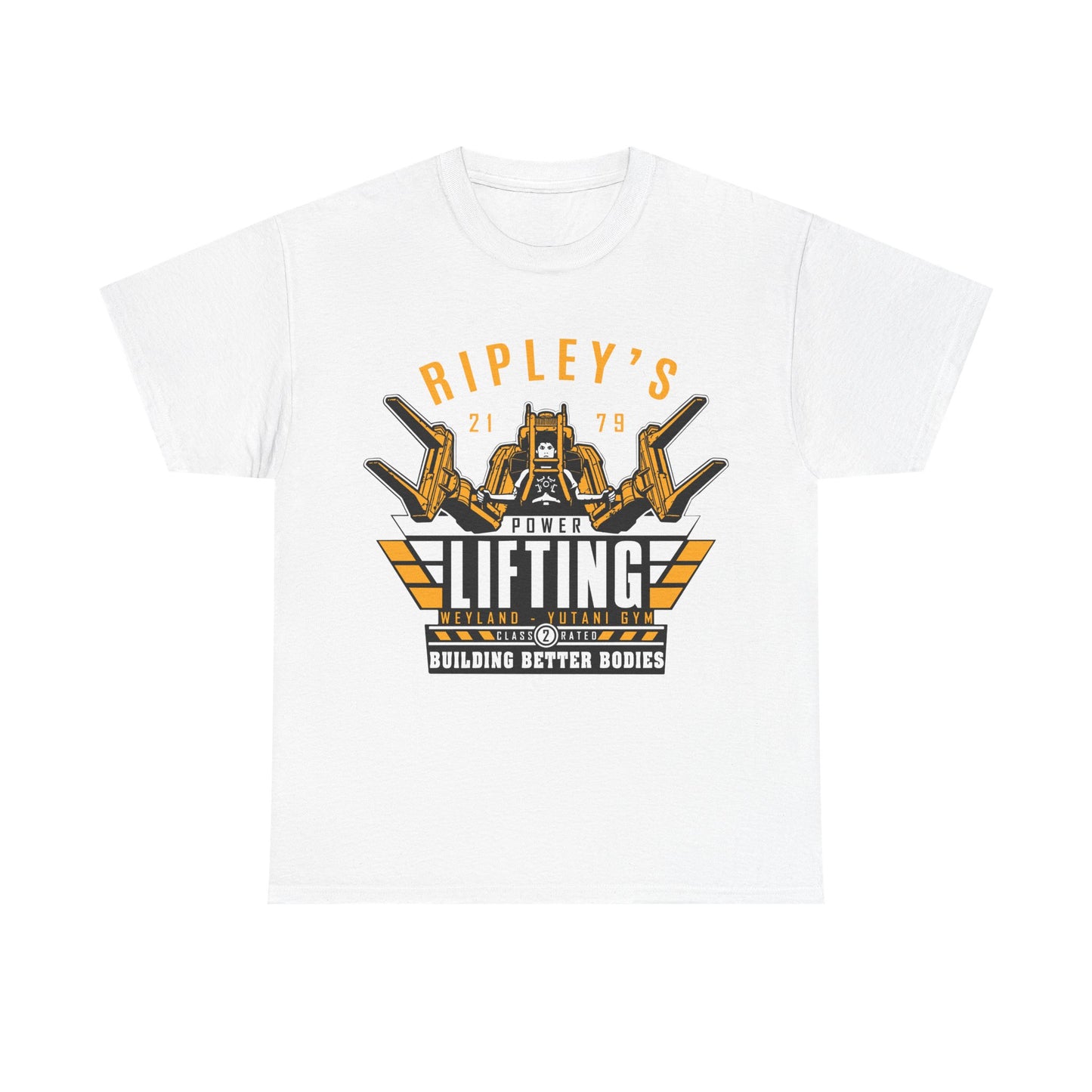 Ripley's Power Lifting Unisex Heavy Cotton Tee - Building Better Bodies White
