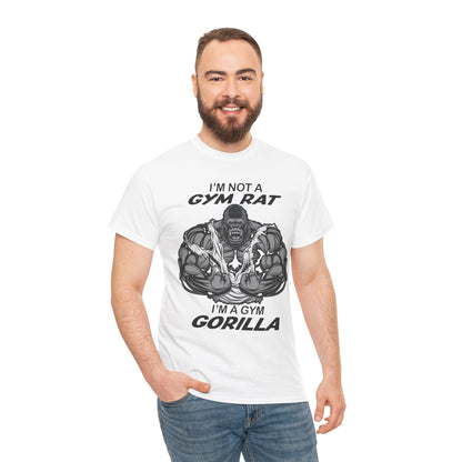 Funny Gym Gorilla Tee - Unisex Heavy Cotton T-Shirt