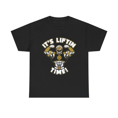 Unisex Heavy Cotton Tee - "It's Liftin' Time!" Gym Motivation Shirt Black