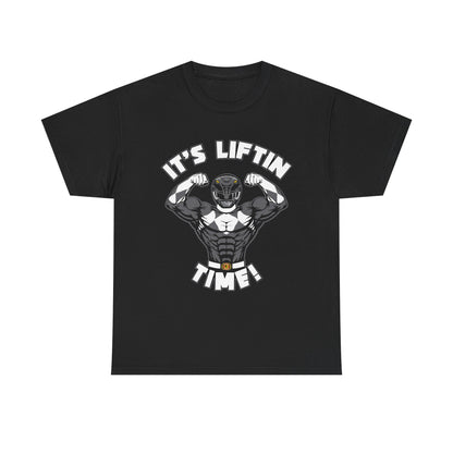 It's Liftin' Time Unisex Heavy Cotton Tee - Motivational Gym Shirt for Fitness Enthusiasts Black