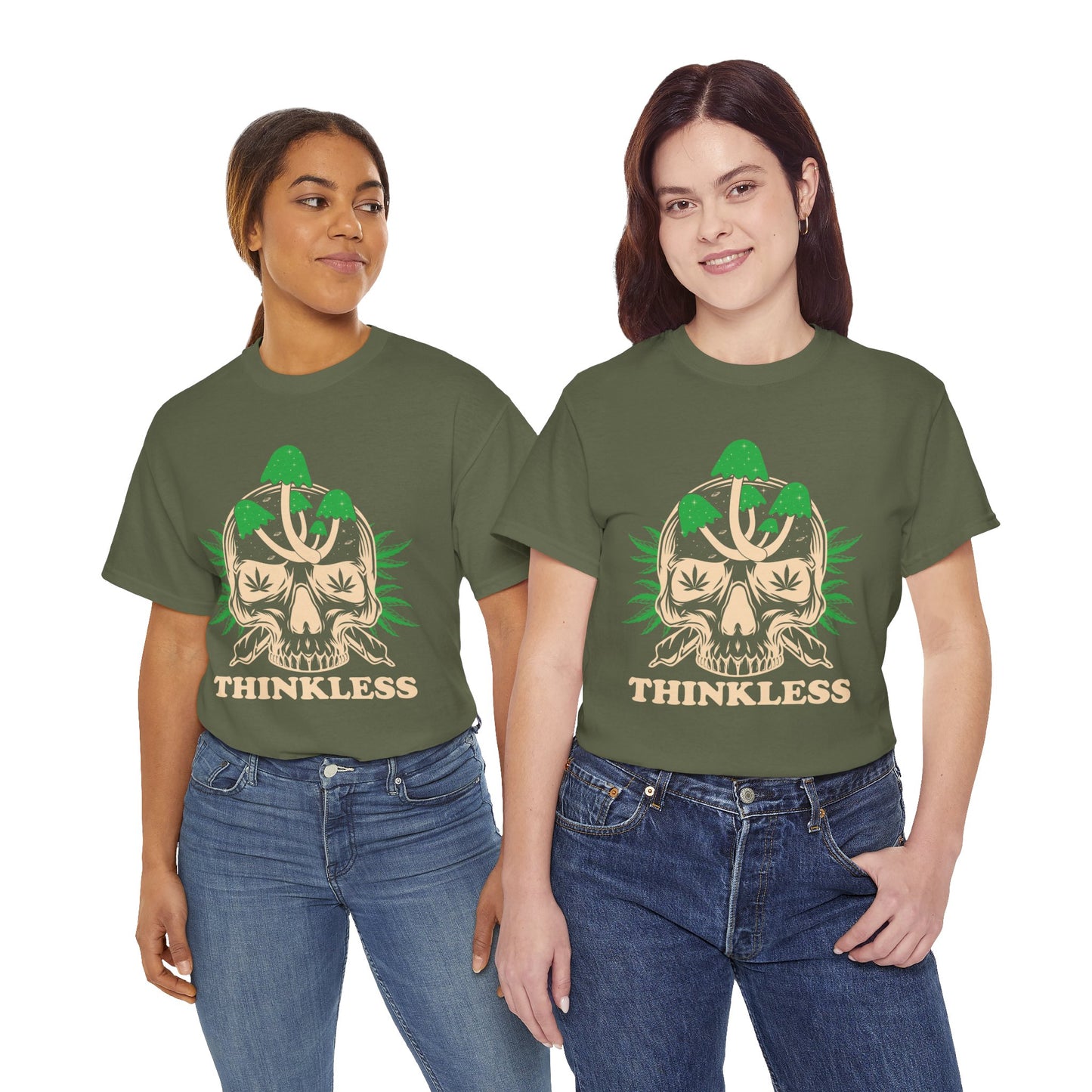 Mushroom Skull 'THINKLESS' T-Shirt