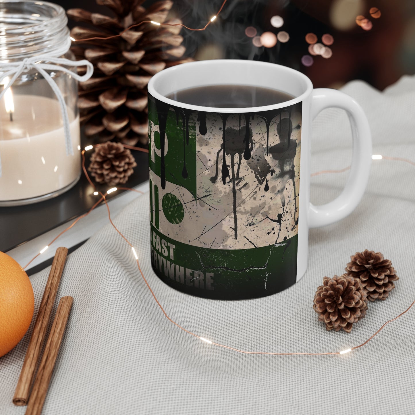 Jeep Adventure Ceramic Coffee Mug - "You Can Go Fast, I Can Go Everywhere" - Perfect for Outdoor Enthusiasts
