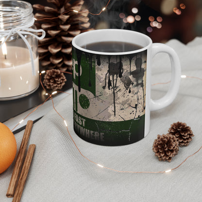 Jeep Adventure Ceramic Coffee Mug - "You Can Go Fast, I Can Go Everywhere" - Perfect for Outdoor Enthusiasts