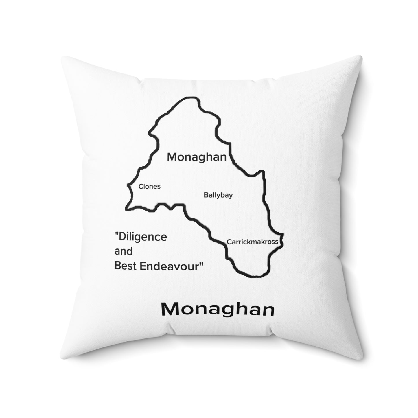 Monaghan Spun Polyester Square Pillow White Edition 4 Sizes