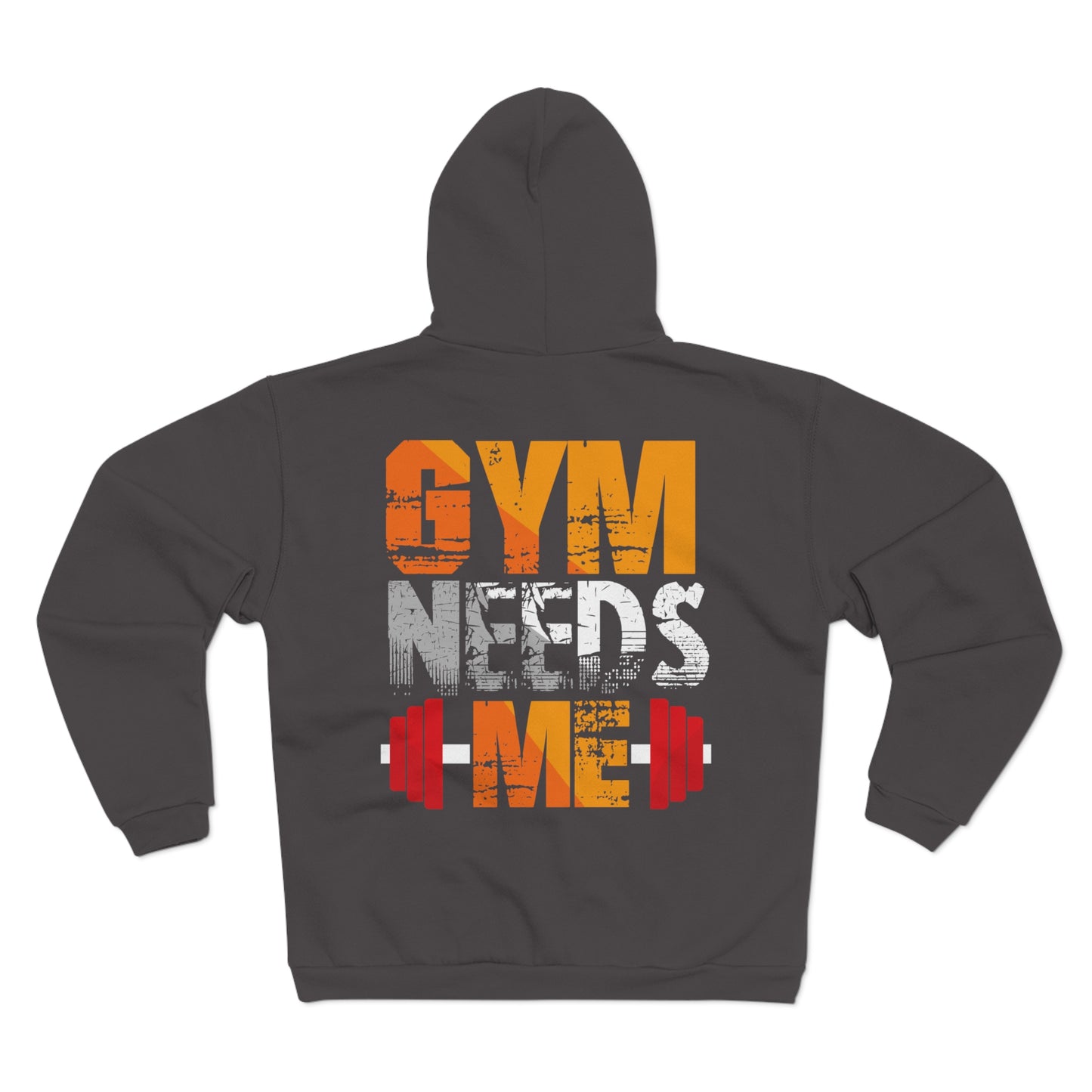 Gym Needs Me Unisex Hooded Zip Sweatshirt - Motivational Workout Gear
