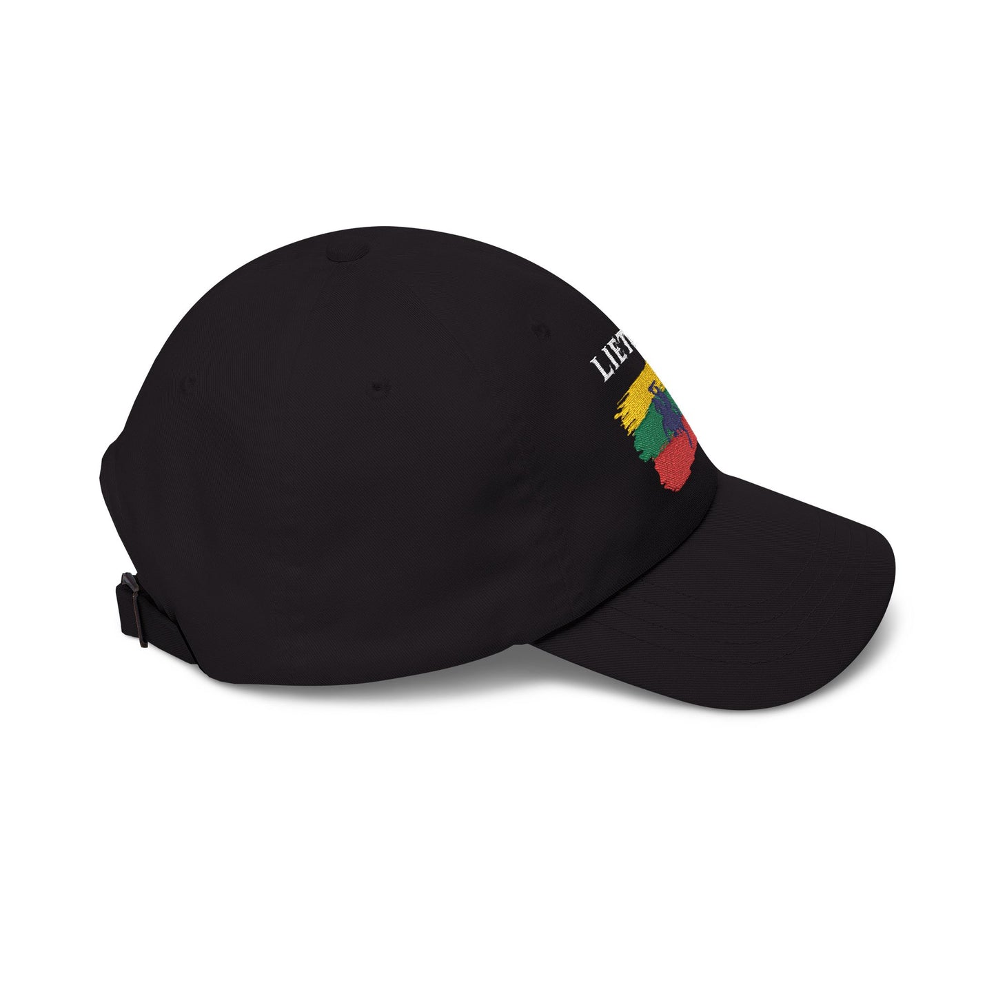 Lietuva Classic Dad Cap Black - Stylish Embroidered Hat for Heritage Pride