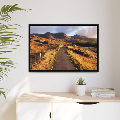 Sunset Road Matte Canvas, Framed (Multi-color)