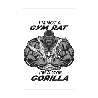 Funny Gym Gorilla Matte Posters