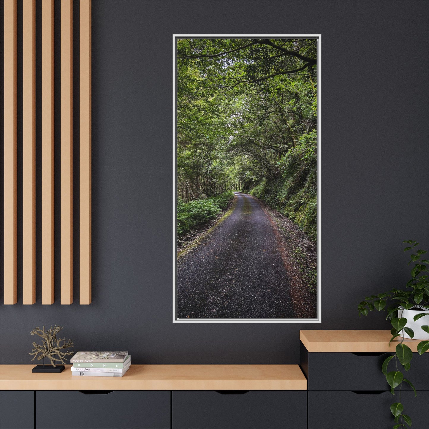 Glanageenty Forest Trail Matte Canvas, Framed (Multi-color)
