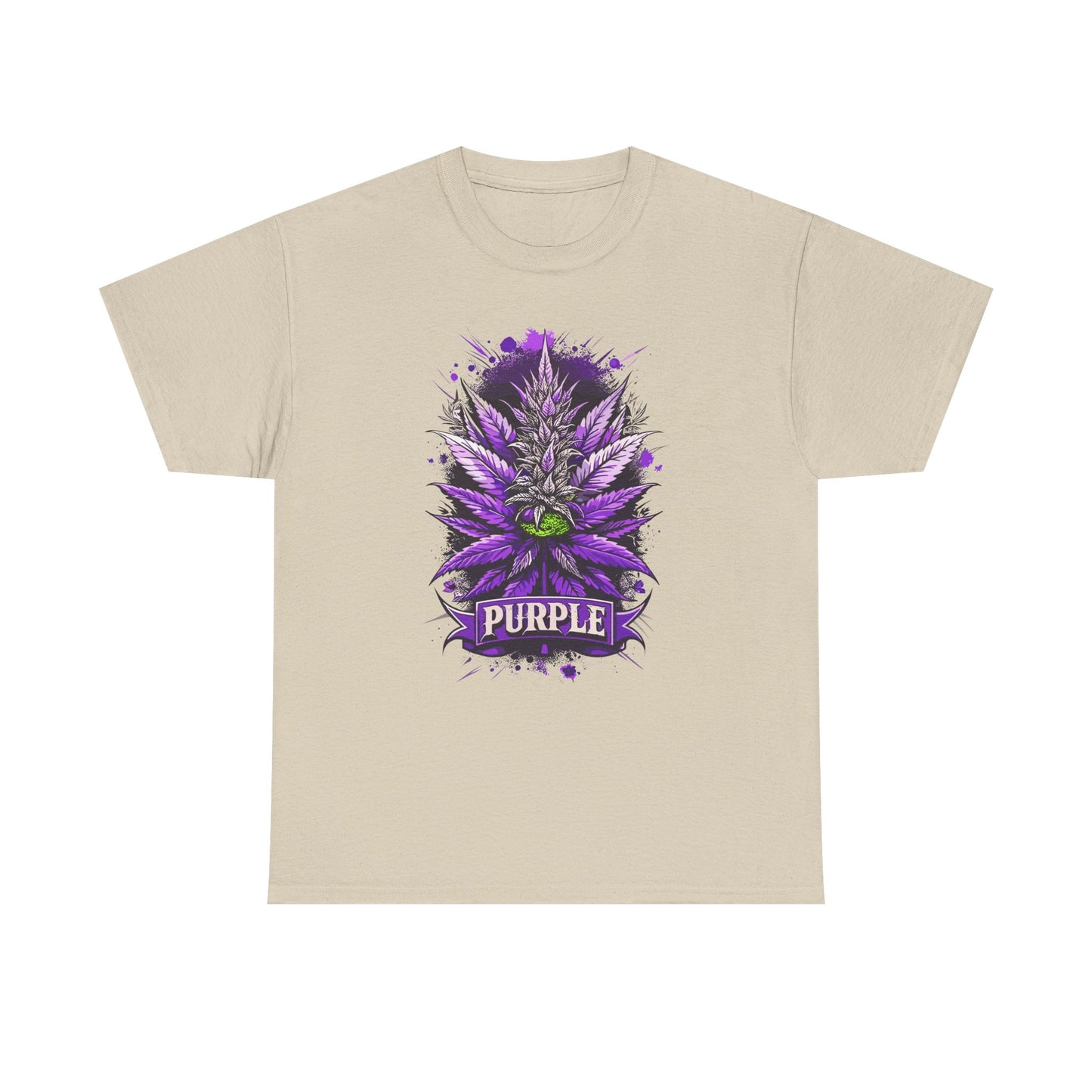 Purple Cannabis Bud T-Shirt — Bold Psychedelic Marijuana Graphic Tee