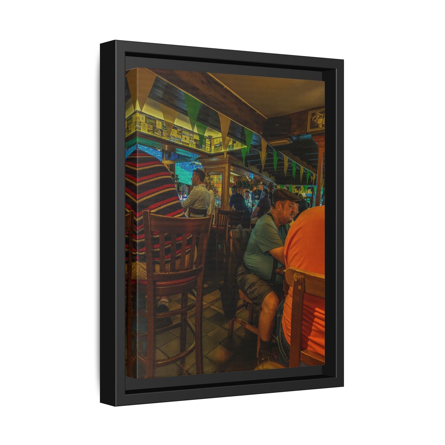 Irish Pub Matte Canvas, Framed (Multi-color)